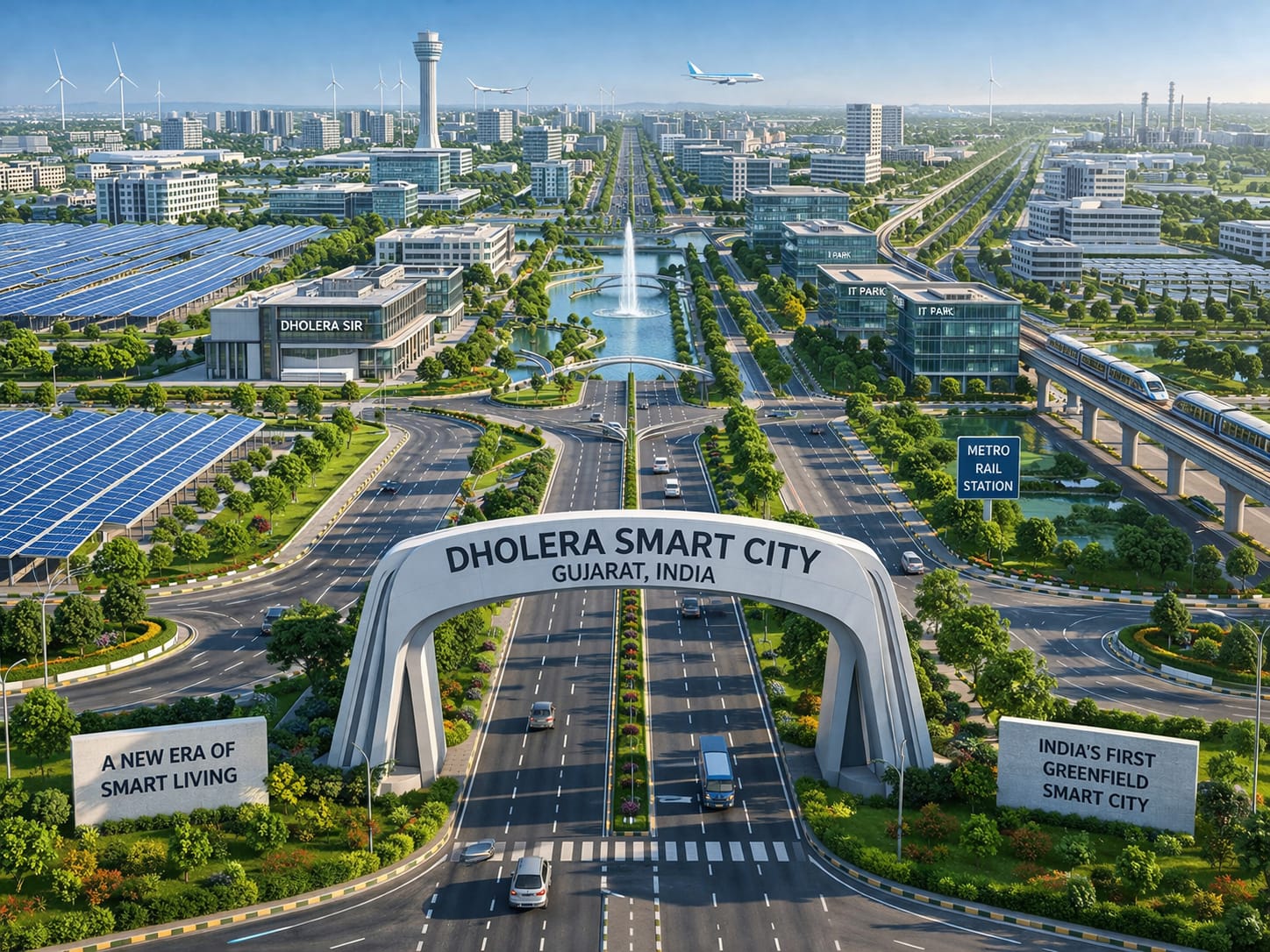Planned development and infrastructure in Dholera